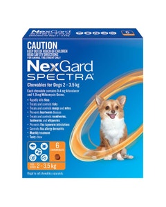 NexGard Spectra 3.5kg Dog Flea Tick & Worm Chew 6PK x 2